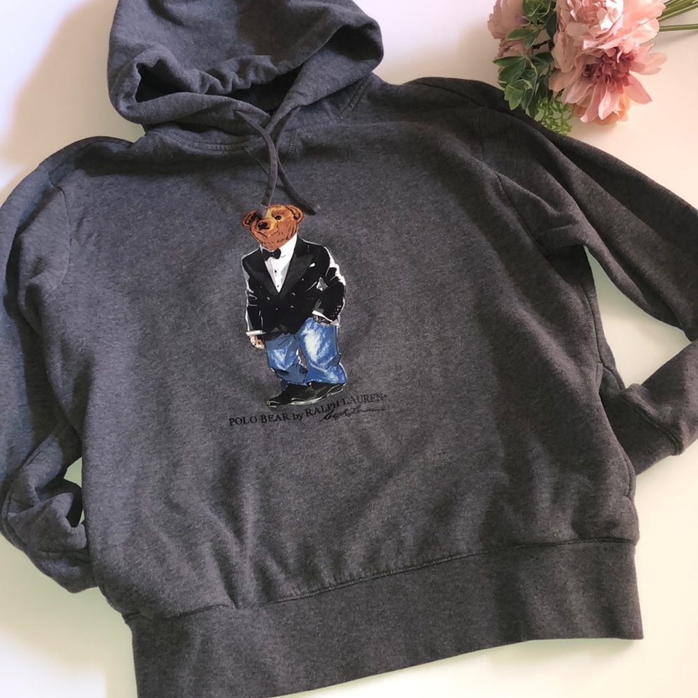 Ralph Lauren Polo Bear By Ralph Lauren Gray Hoodie Tuxedo Bear Polo Bear